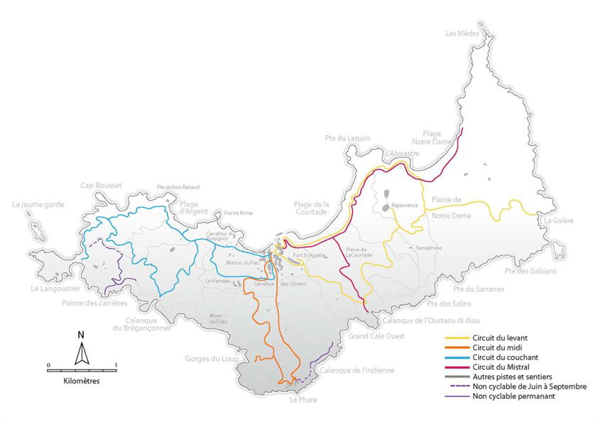 Carte Cycle Porquerollais